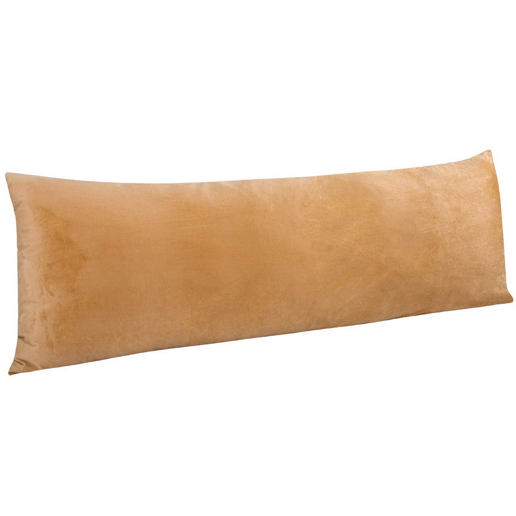 Ntbay 1 Pack Zippered Velvet Body Pillow Cover, Super Soft And Cozy Luxury Fuzzy Flannel 20X54 Long Pillowcase With Zipper, 20X5
